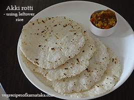cooked rice akki rotti recipe
