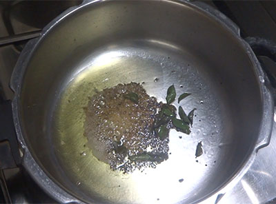 tempering for akki usli or akki uppittu