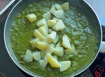 potatoes for aloo palak recipe