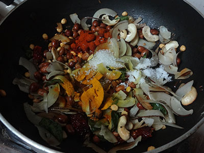 spices for avalakki mixture or snacks