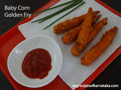 baby corn golden fry recipe