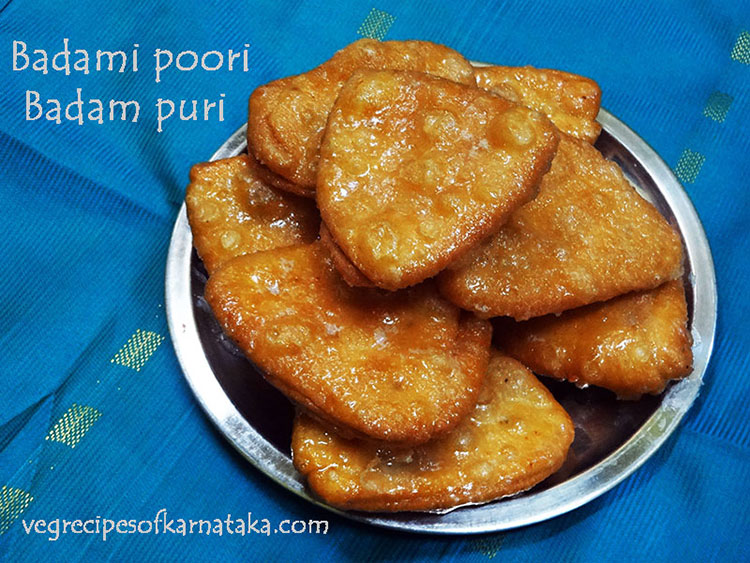 badam puri or badami poori recipe