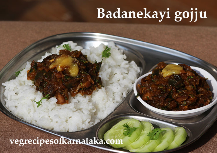 badanekayi gojju or brinjal curry recipe