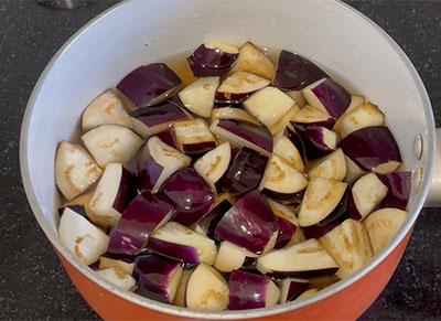 brinjal for badanekayi gojju or brinjal curry recipe