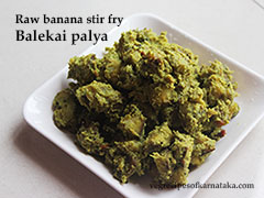 balekai palya recipe