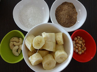 ingredients for banana milkshake or sharjah shake