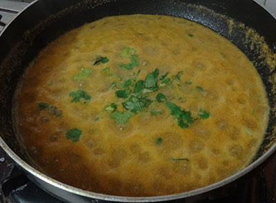 boiling gravy for basale pundi