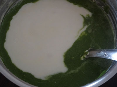 curd for basale soppu thambli or malabar spinach tambli