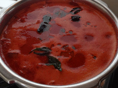 boiling beetroot sambar