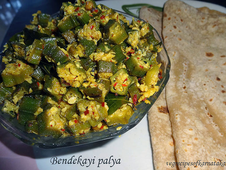 bendekayi palya or ladies finger stir fry