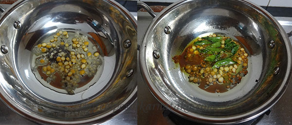 tempering for bendekayi palya or bhindi fry