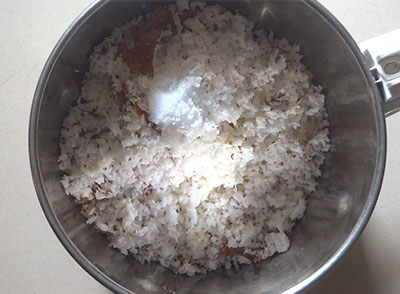 coconut and salt for benne kadubu or benne mudde