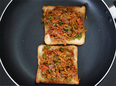 iyengar bread toast or masala bread toast