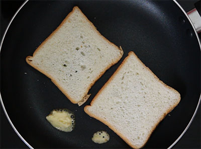 toasting bread for iyengar bread toast or masala bread toast