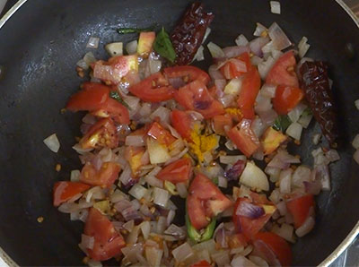 turmeric for cabbage chutney or kosu chutney