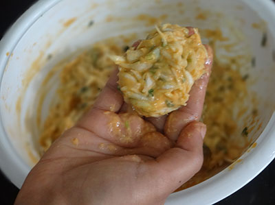 pakoda or bajji dough for cabbage pakoda or kosu vade