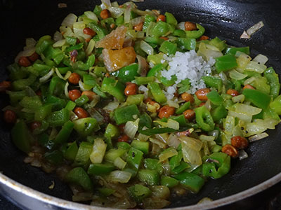 jaggery and tamarind for capsicum rice or capsicum bath