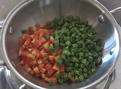 tempering for carrot beans palya recipe