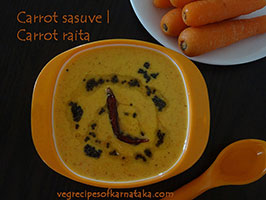 carrot thambuli or raita recipe