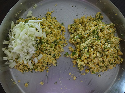 onion or cabbage for masala vada or masala vade or chattambade or ambode