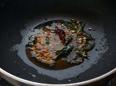 tempering for sihi kumbalakai palya or pumpkin stir fry