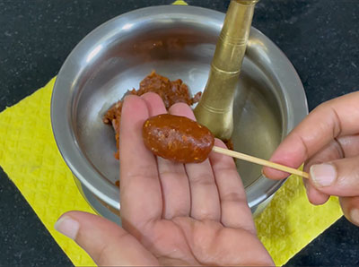 dough for chigali or tamarind candy recipe