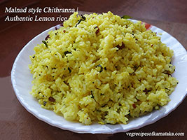 chitranna or lemon rice recipe