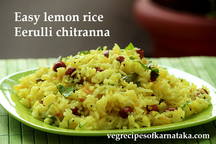 chitranna recipe, lemon rice
