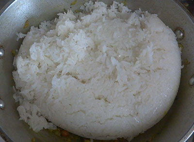 cooked rice for chitranna or lemon rice