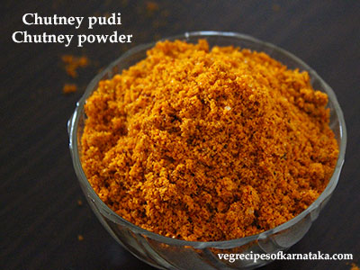 chutney powder or chutney pudi