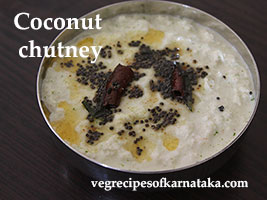Coconut chutney for idli or dosa