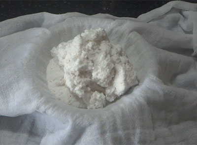 filtering coconut paste for coconut milk recipe