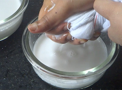 squeezing the coconut milk recipe