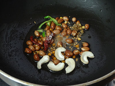 chili and cashew for coconut rice