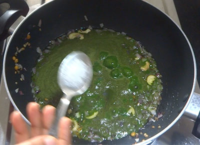 sugar for coriander rice recipe or kottambari soppu rice