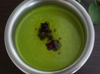 tempering for doddapatre thambli or tambli