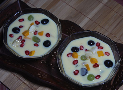 serving fruit custard or fruit salad recipe