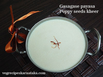gasagase payasa or poppy seeds kheer