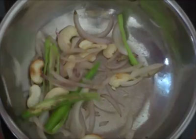 green chilli and onion for ghee rice garnishing