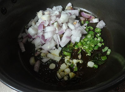 onion and green chili for girmit