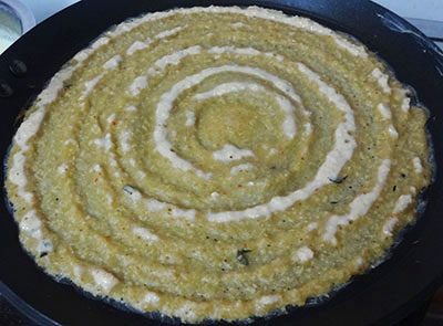 making godhi dose or whole wheat dosa