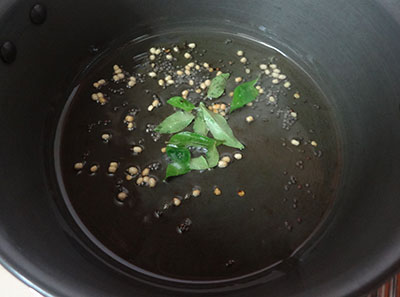 tempering for gorikayi gojju or cluster beans curry