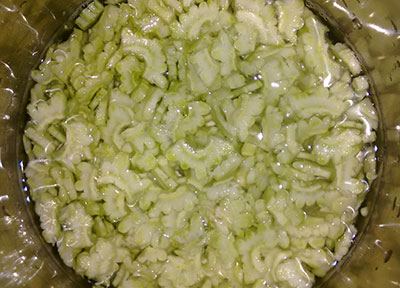 hagalakayi in salt water for bitter gourd chutney