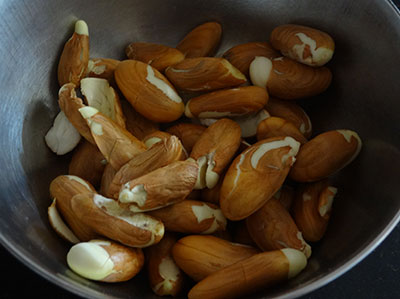 deskinned jackfruit seeds for halasina beejada palya or jackfruit seeds stir fry