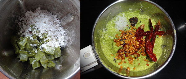 grinding ridgegourd peel or heerekai sippe chutney