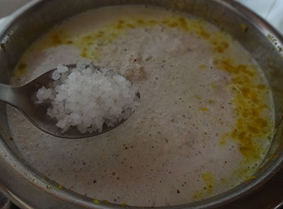 salt for hesaru bele saaru or mung dal rasam