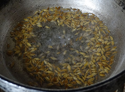 tempering for hunasekai thokku or hunase thokku