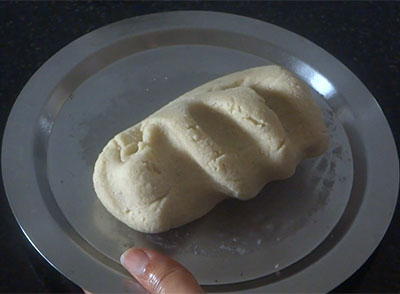 kneadig dough for kaju katli or cashew burfi recipe