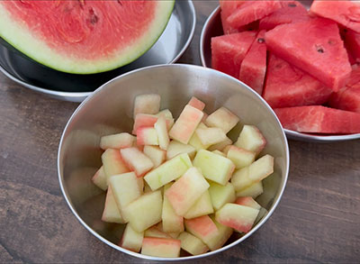 watermelon rind for Kallangadi sippe dose or watermelon rind dosa recipe
