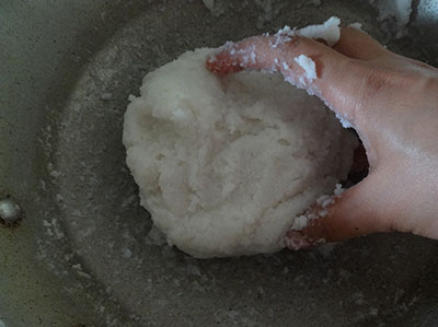kneading dough for kara kadubu or khara kadubu